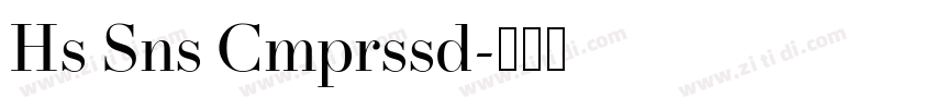 Hs Sns Cmprssd字体转换